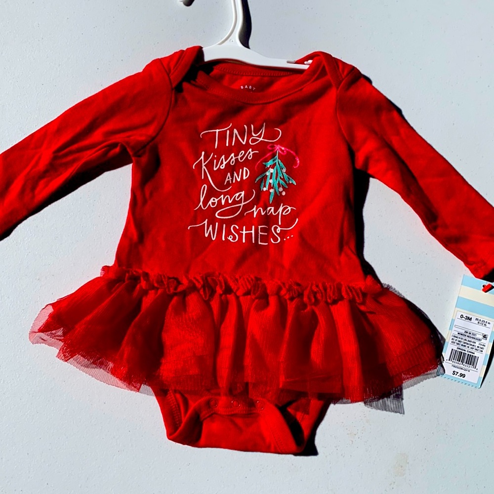 Christmas onesie with tutu